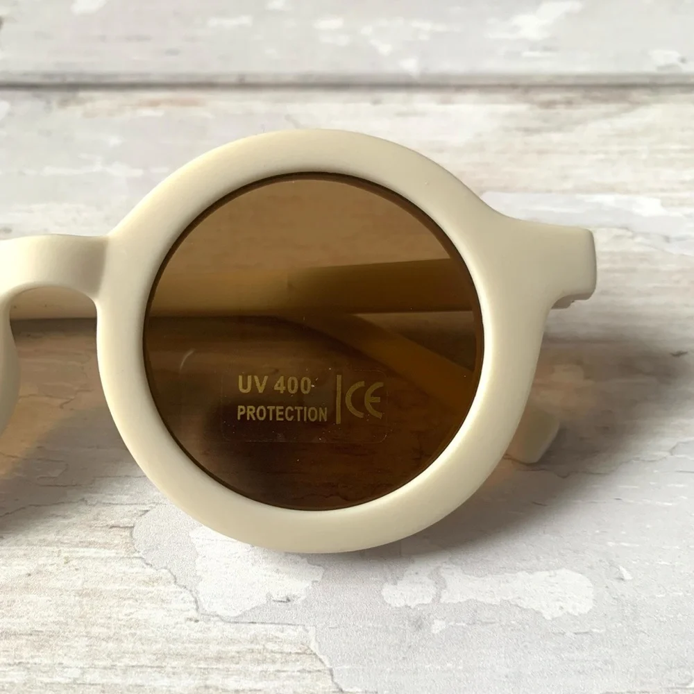 Zara Kids Recycled Plastic Sunglasses Oatmeal Cream White Color Fits 1-6yrs NEW